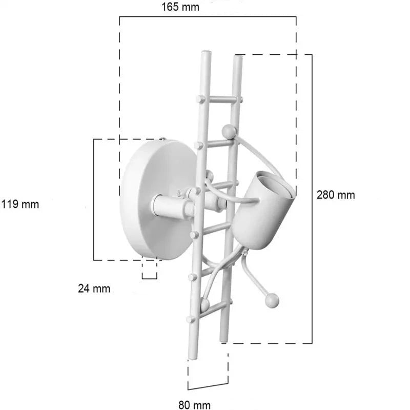 Lampe de chevet Murale Moderne Humanoïde - lampechevetdesign.com