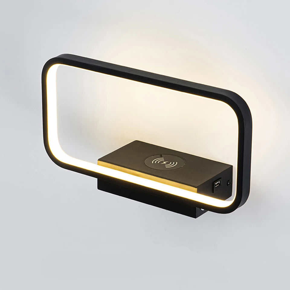 Lampe de chevet Murale Moderne Tactile avec Chargeur de Téléphone - lampechevetdesign.com