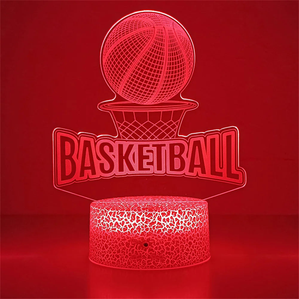 Lampe de Chevet 3D Basketball Tactile LED - lampechevetdesign.com