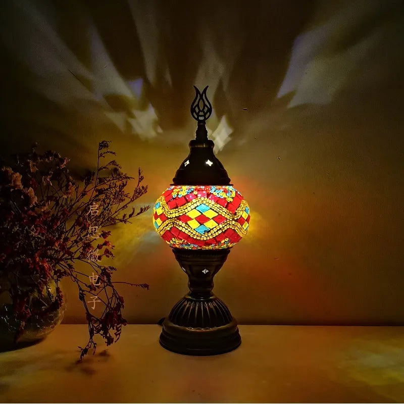 Lampe de chevet Vintage en Mosaïque - lampechevetdesign.com