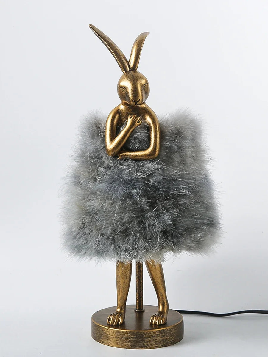 Lampe de Chevet Plume en Forme de Lapin - lampechevetdesign.com
