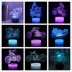 Lampe de chevet 3D Tactile Moto - lampechevetdesign.com
