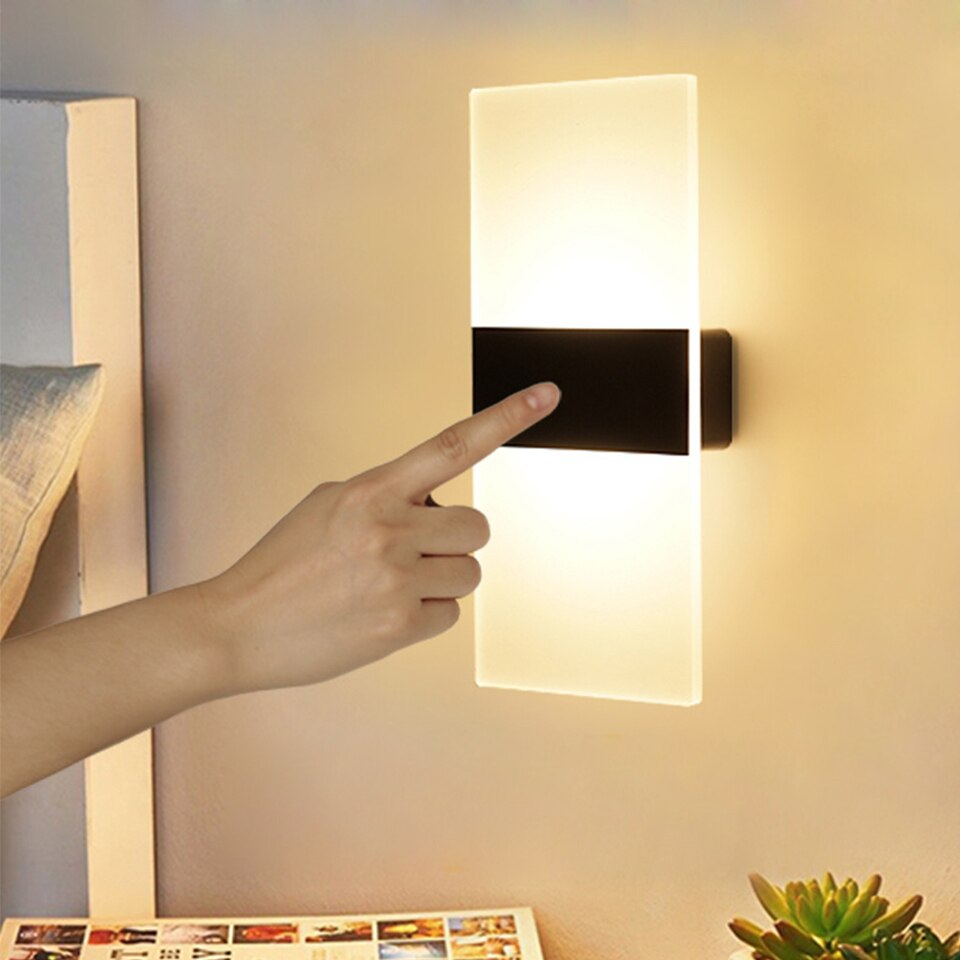 Lampe de chevet Murale Tactile Rectangulaire - lampechevetdesign.com