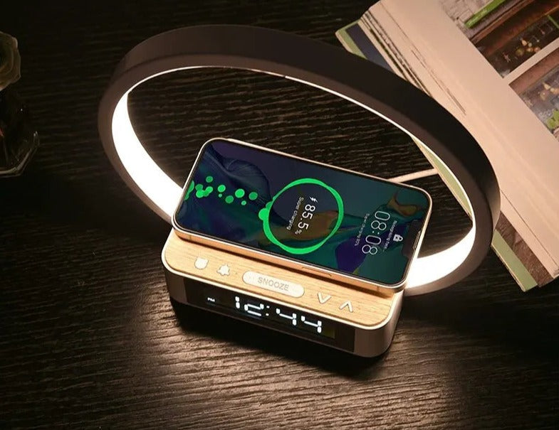 Lampe de chevet Tactile Chargeur de Téléphone Rond - lampechevetdesign.com