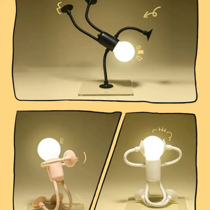 Lampe De Bureau Petit Bonhomme Modifiable - lampechevetdesign.com