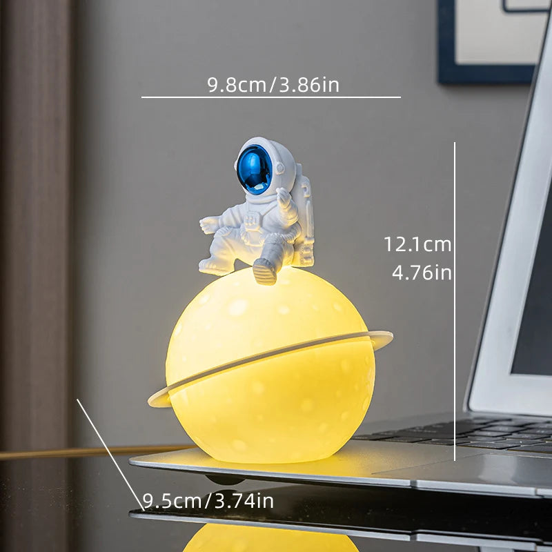 Lampe De Chevet Astronaute Lune Nocturne - lampechevetdesign.com
