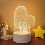 Lampe de chevet 3D Love - lampechevetdesign.com