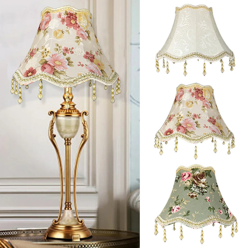 Abat-jour de Lampe de Chevet Style Européen en Tissu - lampechevetdesign.com