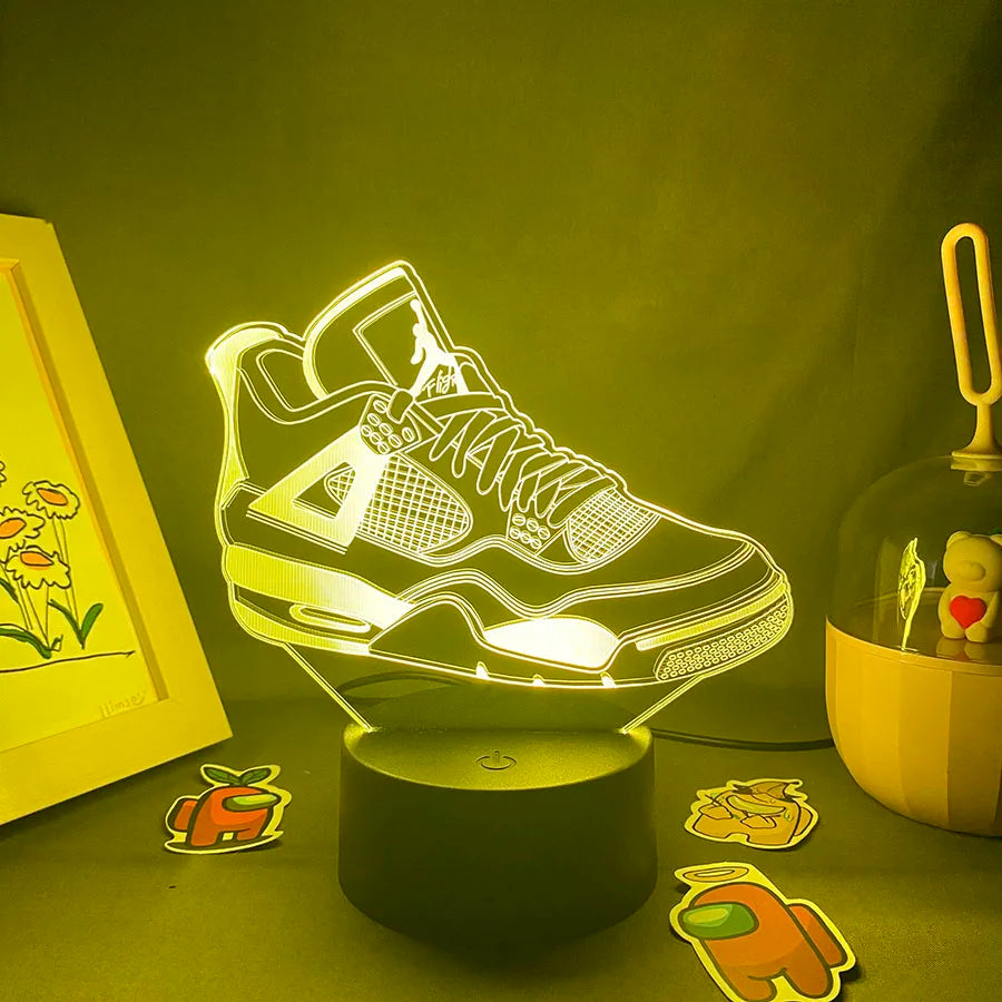 Lampe de chevet 3D LED Sneakers - lampechevetdesign.com