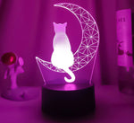 Lampe de chevet 3D Tactile Chat - lampechevetdesign.com