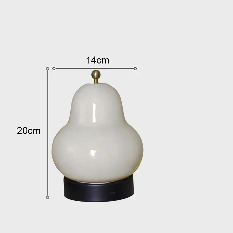 Lampe de Chevet en Verre Forme Poire Tactile 3 Modes - lampechevetdesign.com