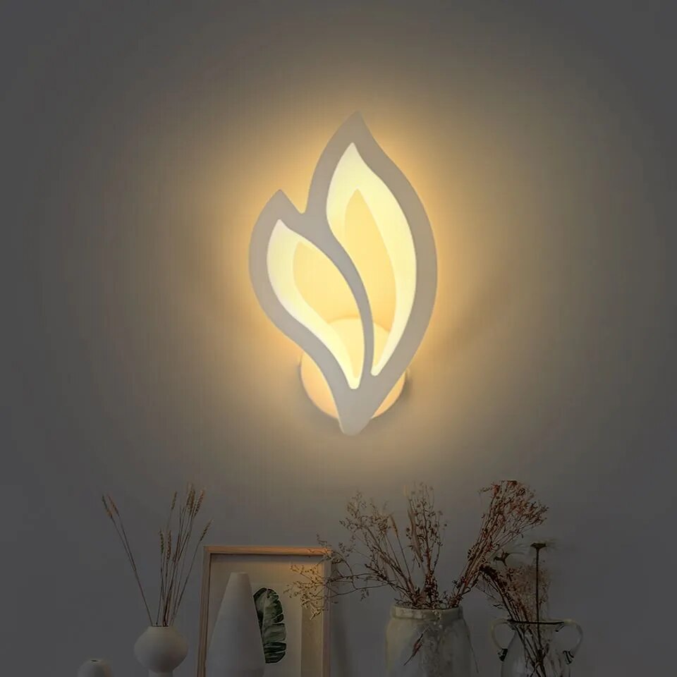 Lampe de chevet Murale Luxe Feuilles - lampechevetdesign.com