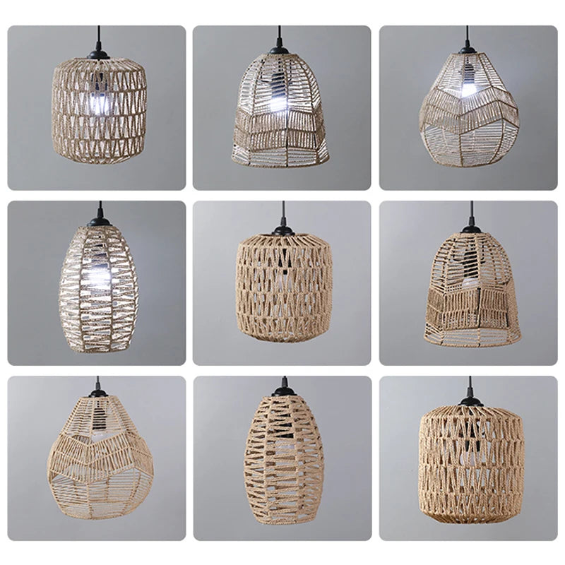 Abat-jour en Rotin pour Lampe de Chevet Suspendue - lampechevetdesign.com