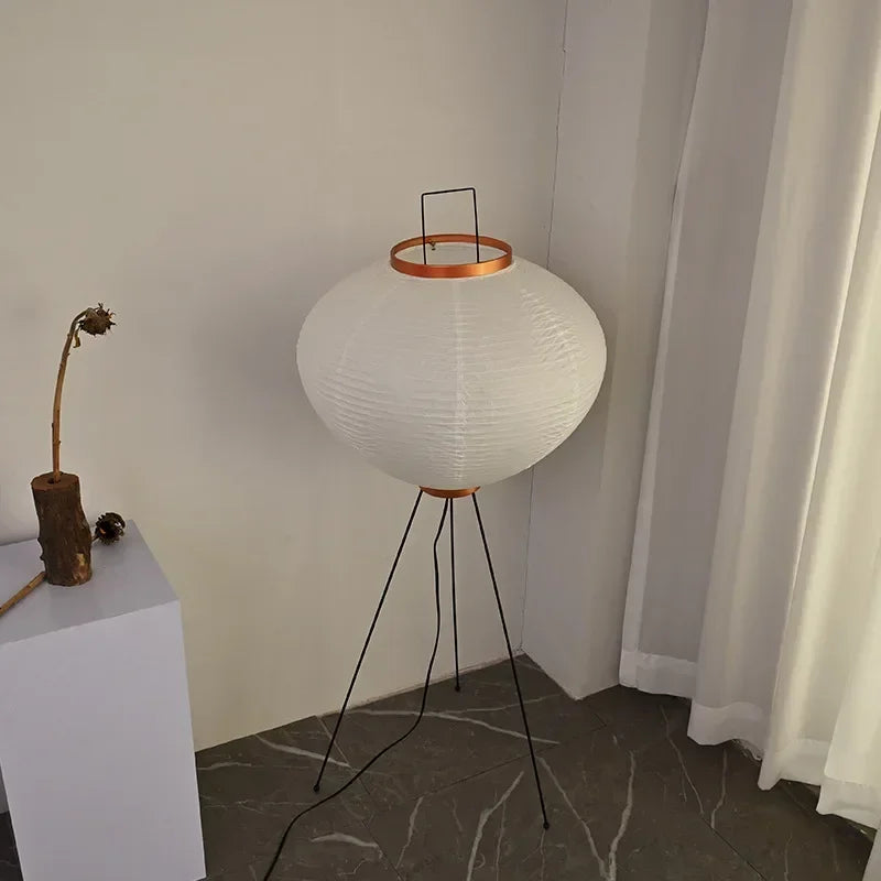 Lampe de Chevet Japonaise en Papier de Riz Akari - lampechevetdesign.com