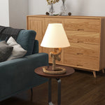 Lampe de Chevet Rustique Corde Abat-jour Tissu - lampechevetdesign.com