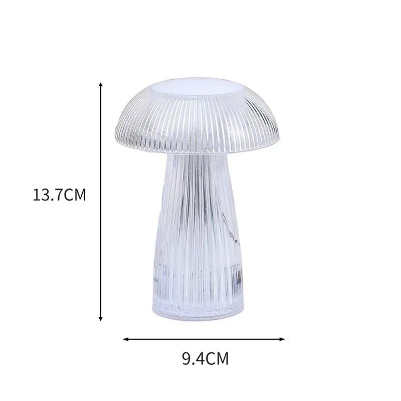 Lampe De Chevet Veilleuse Champignon Transparente - lampechevetdesign.com