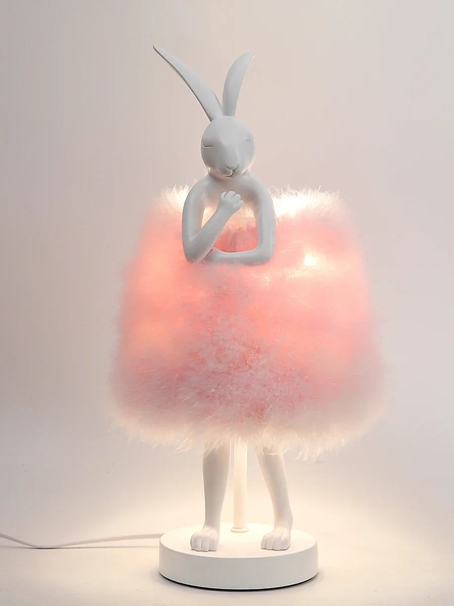 Lampe de Chevet Plume en Forme de Lapin - lampechevetdesign.com
