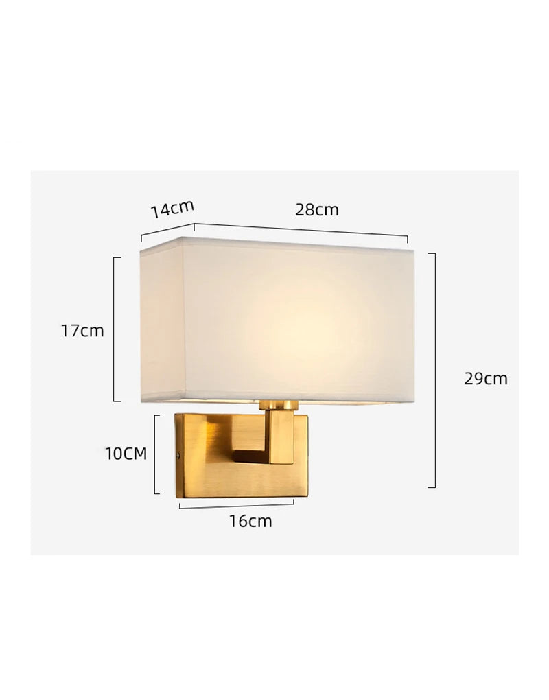 Lampe de chevet Murale avec Abat-Jour en Tissu - lampechevetdesign.com