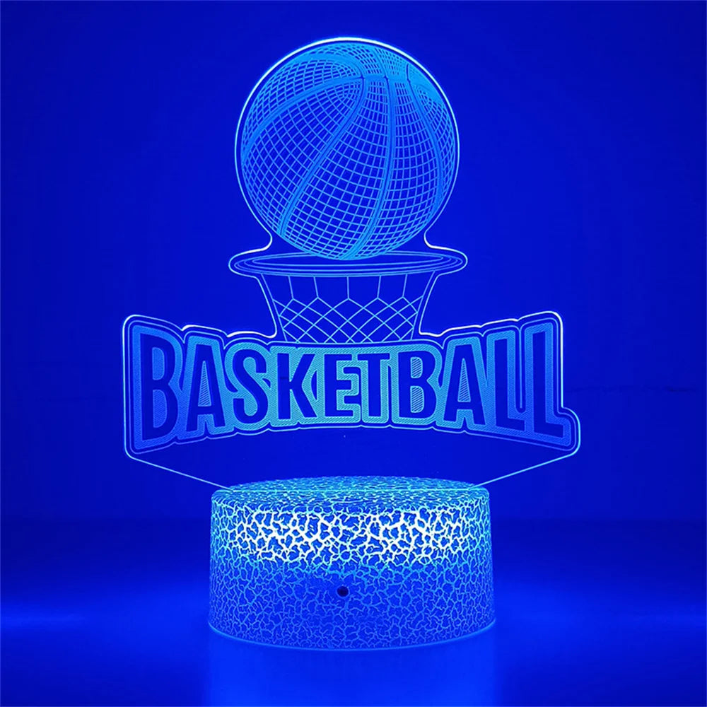Lampe de Chevet 3D Basketball Tactile LED - lampechevetdesign.com