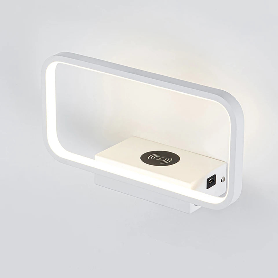 Lampe de chevet Murale Moderne Tactile avec Chargeur de Téléphone - lampechevetdesign.com
