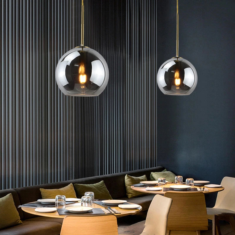 Lampe de Chevet Suspendue en Verre Nordique - lampechevetdesign.com