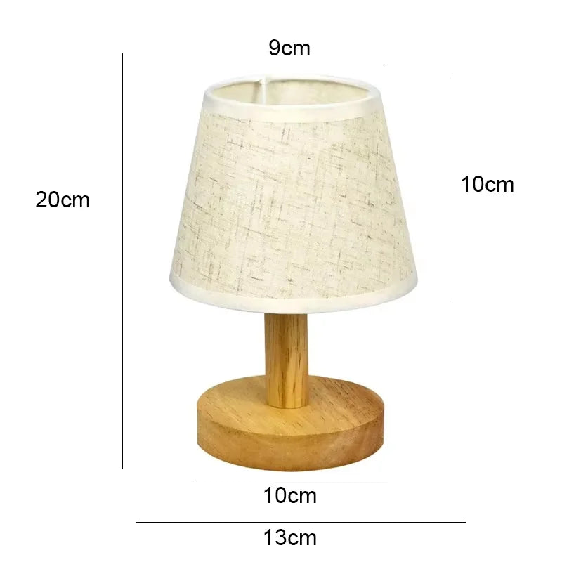 Lampe De Chevet Style Japonais Rétro En Bois - lampechevetdesign.com