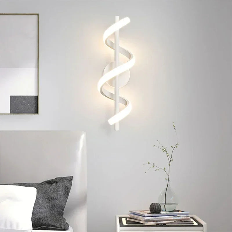 Lampe de chevet Murale Spirale LED Luxueuse - lampechevetdesign.com