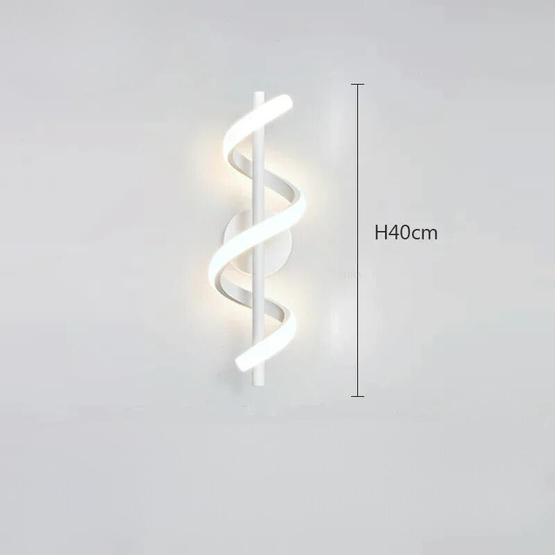 Lampe de chevet Murale Spirale LED Luxueuse - lampechevetdesign.com
