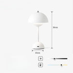 Lampe de chevet Champignon Vintage Tactile Rechargeable - lampechevetdesign.com
