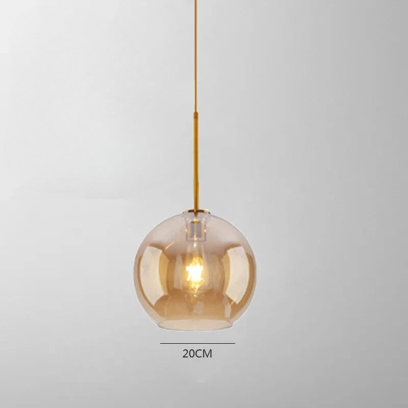 Lampe de Chevet Suspendue en Verre Nordique - lampechevetdesign.com