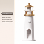 Lampe de Chevet Phare Lune Projection Bluetooth - lampechevetdesign.com