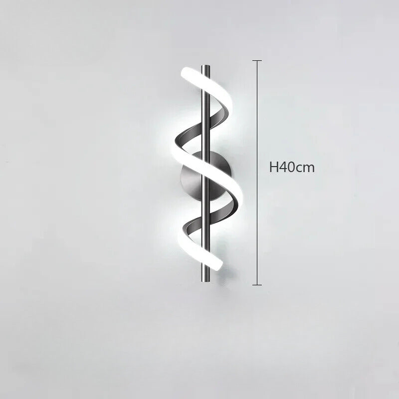 Lampe de chevet Murale Spirale LED Luxueuse - lampechevetdesign.com
