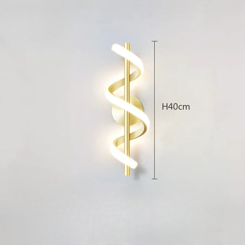 Lampe de chevet Murale Spirale LED Luxueuse - lampechevetdesign.com