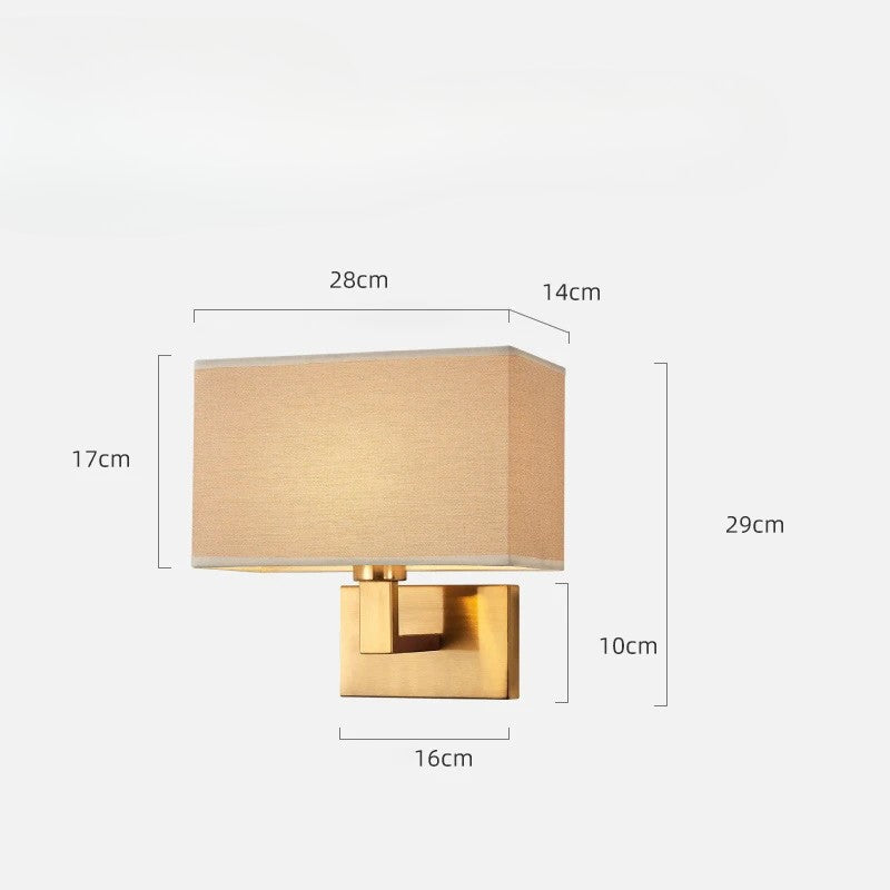 Lampe de chevet Murale avec Abat-Jour en Tissu - lampechevetdesign.com