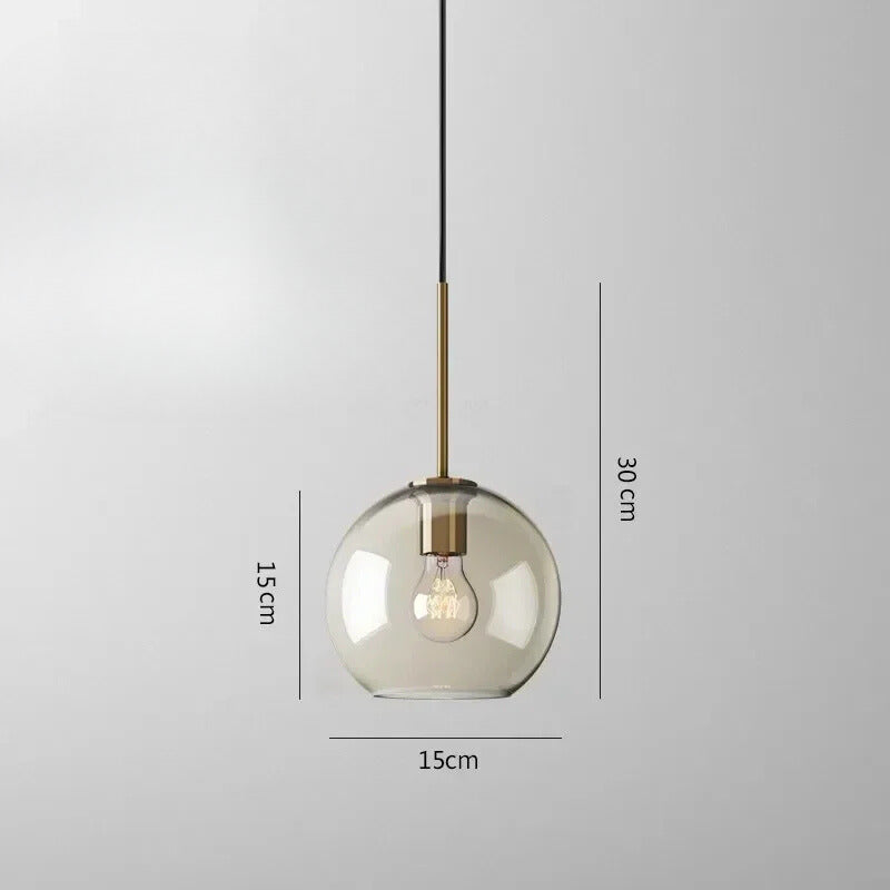 Lampe de Chevet Suspendue en Verre Nordique - lampechevetdesign.com