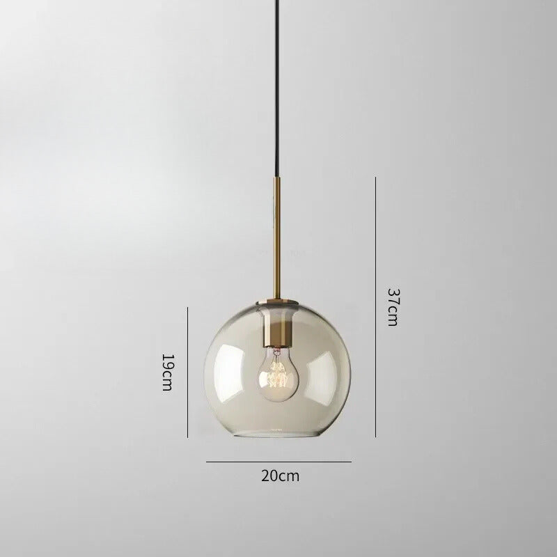 Lampe de Chevet Suspendue en Verre Nordique - lampechevetdesign.com